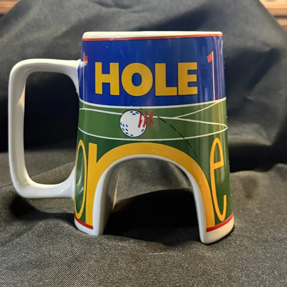 Vintage Mugz by Ganz Golf Hole in One Novelty Mug Put Through Arch Tunnel Cup